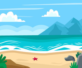 Summer Sunset Vector Background Vector Art & Graphics | freevector.com