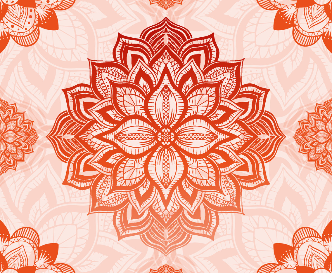 Handdrawn Mandala Seamless Pattern Background