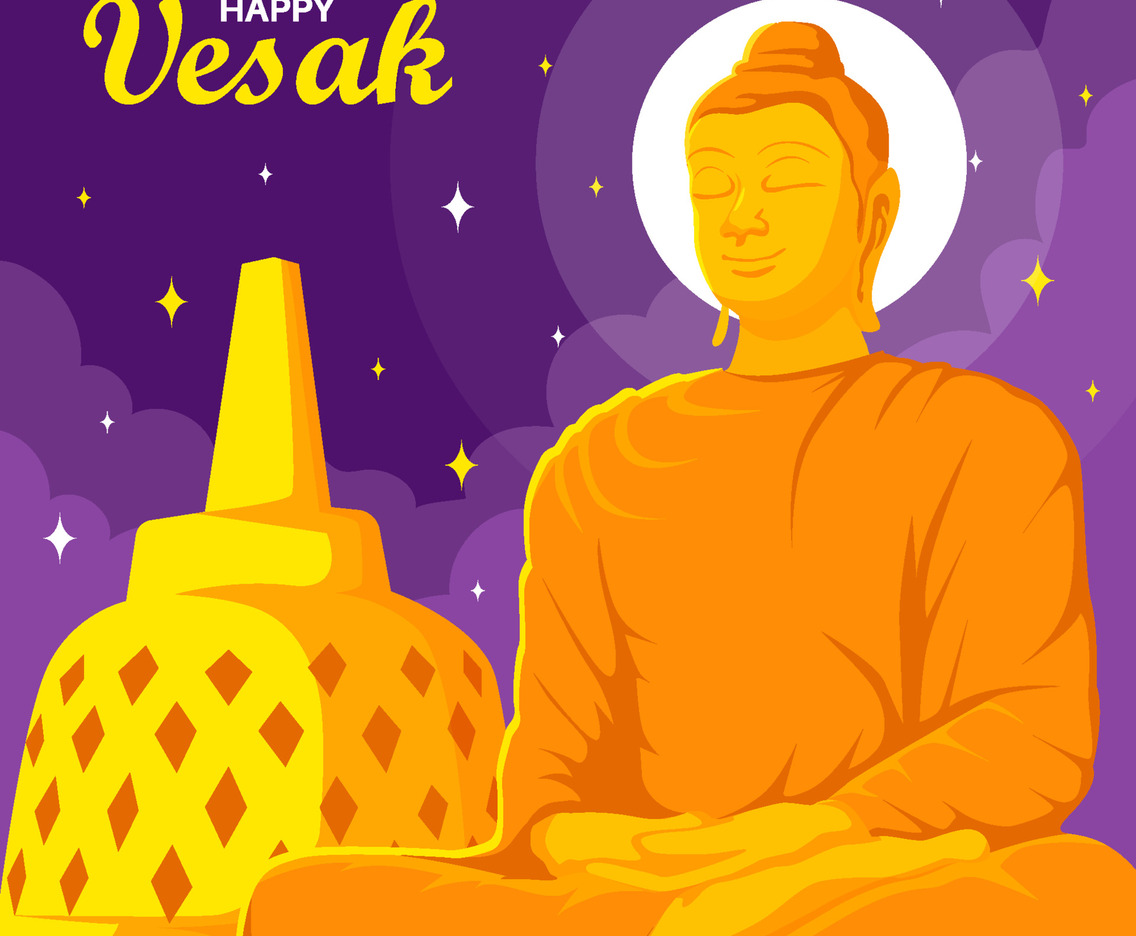 Happy Vesak Day Concept
