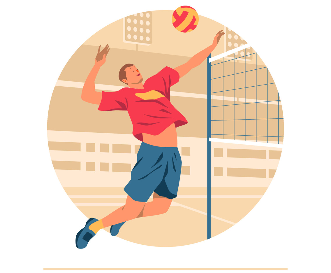 Man Playing Volleyball