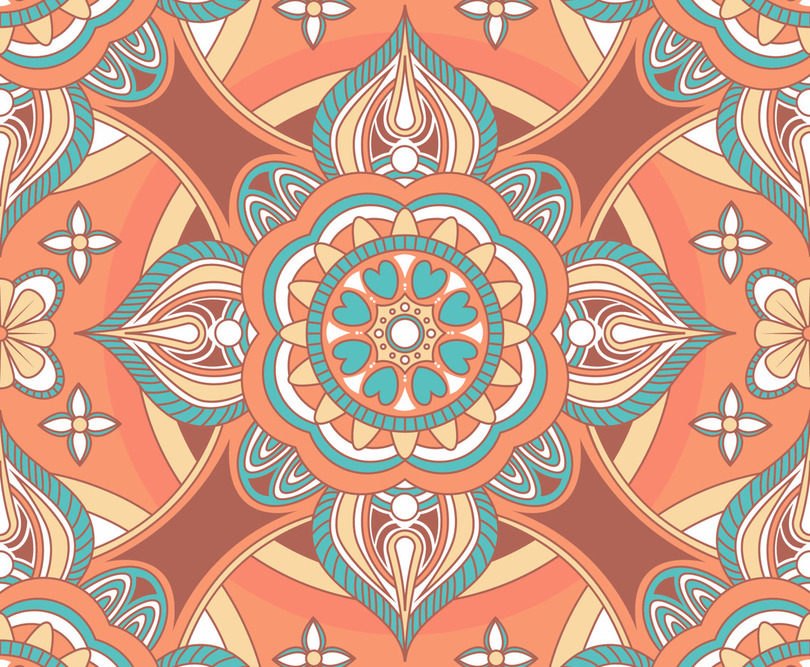 Pastel Mandala Seamless Pattern