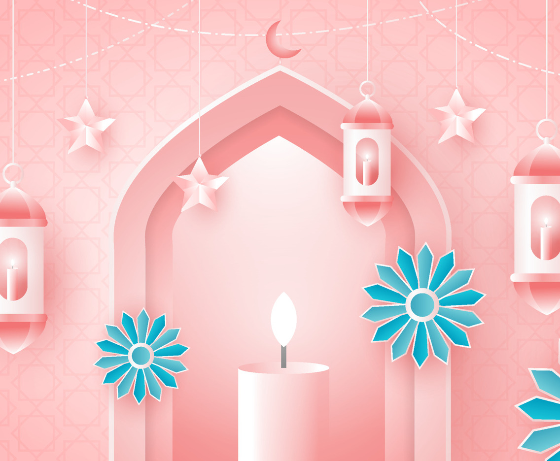 Eid Mubarak or Ramadan Kareem on Islamic Design Concept
