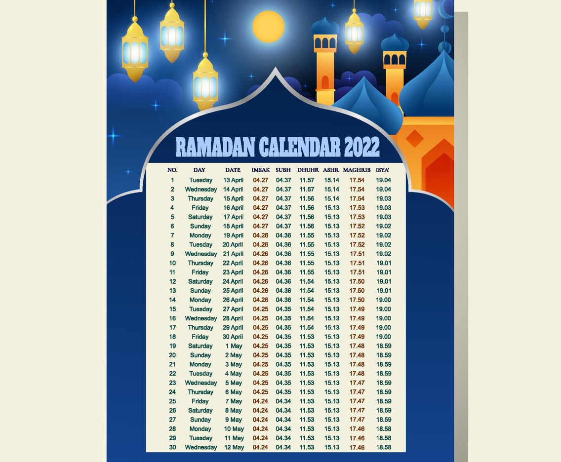 Ramadan Calendar Concept