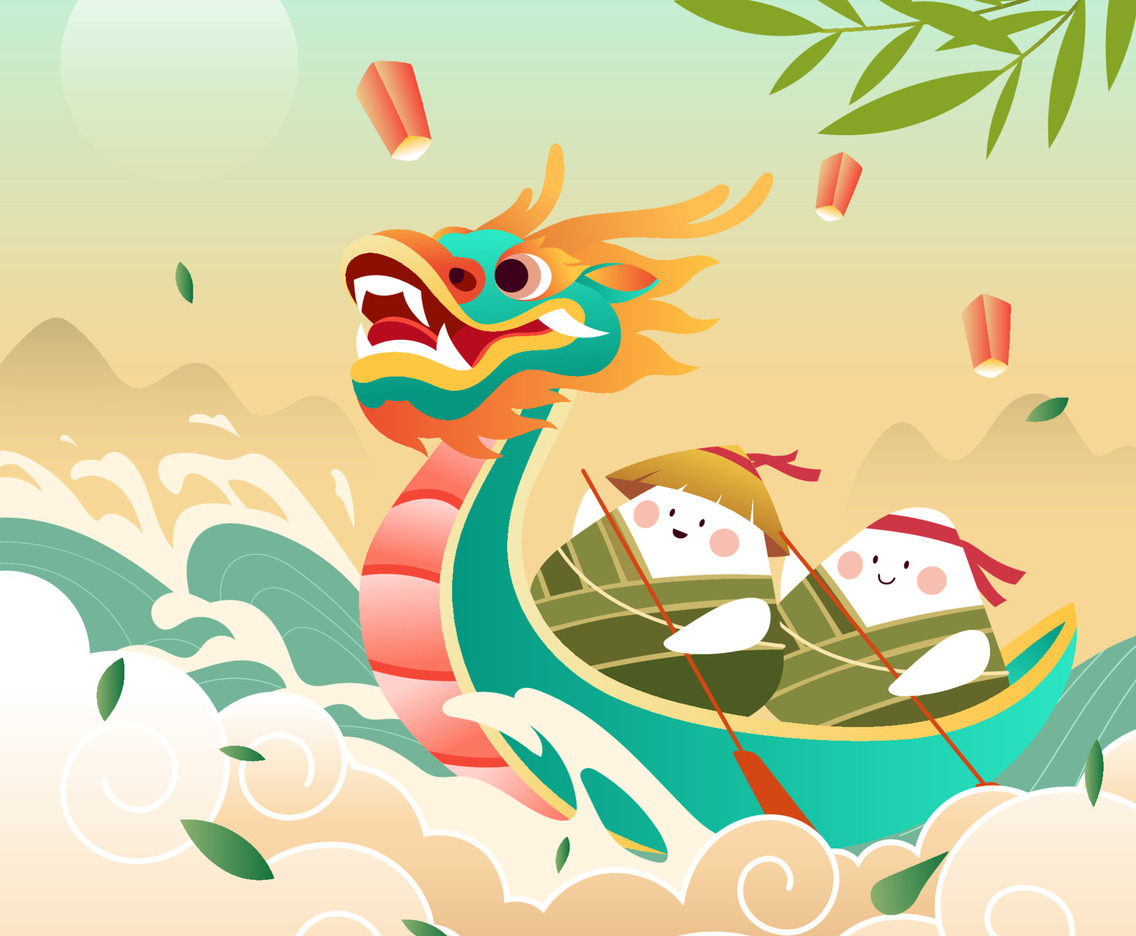 Chinese Rice Dumplings and Dragon Boat