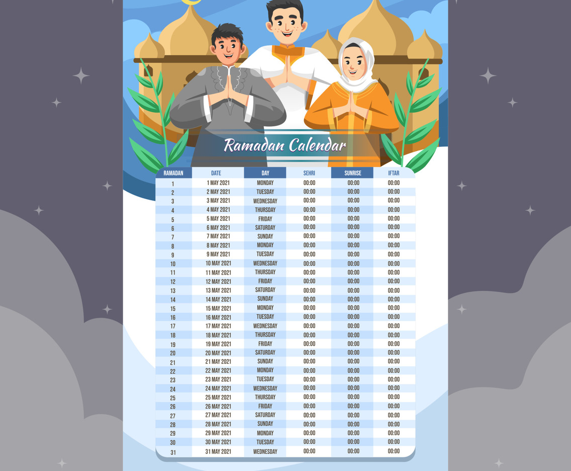 Islamic Family Ramadhan Calendar