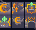 Night Stars Islamic Eid Mubarak Social Media