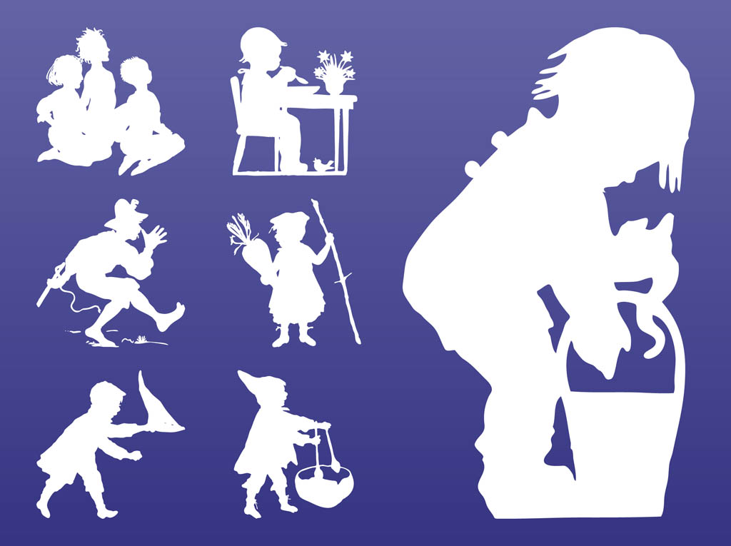 Kids Silhouettes Graphics