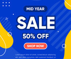 Mid Year Sale Promotion Banner Design