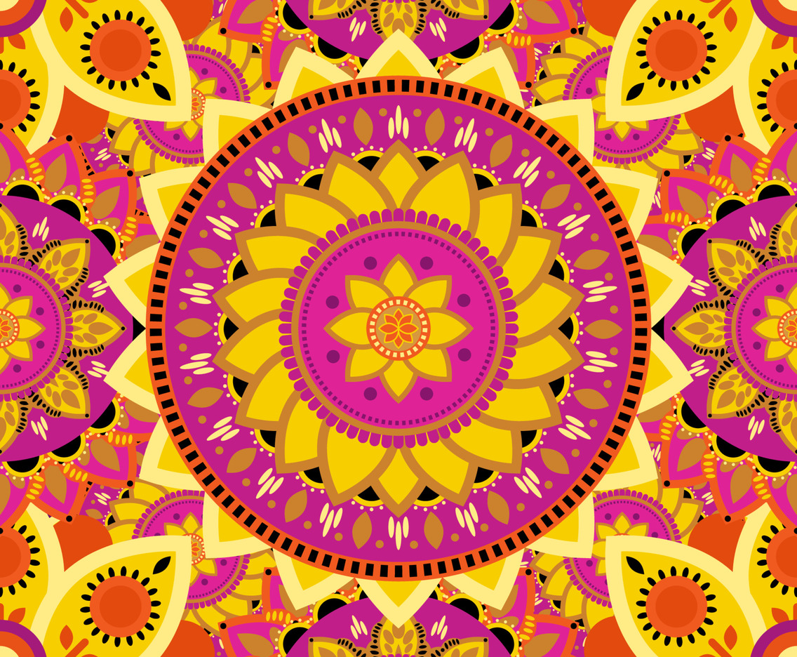 Mandala Seamless Pattern Background