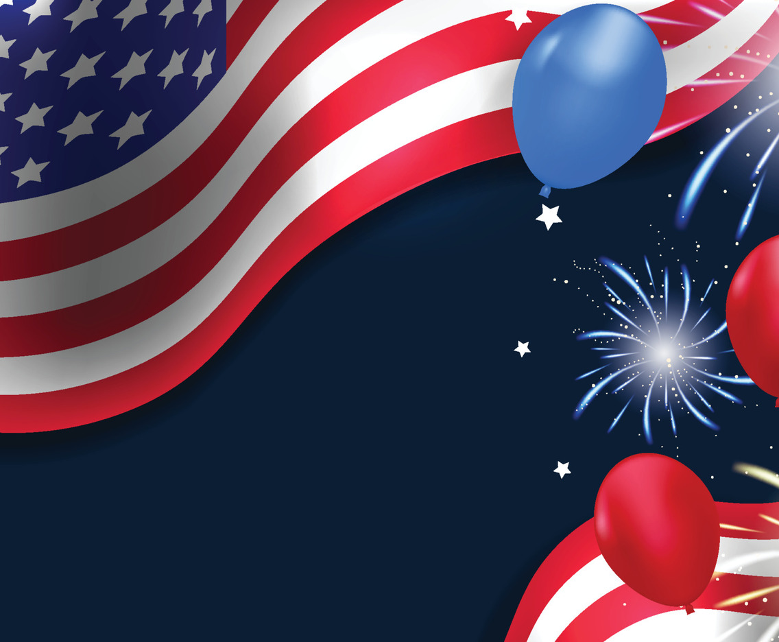 American Independence Day Festive Background