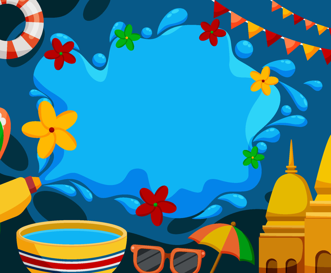 Happy Songkran Festival Background