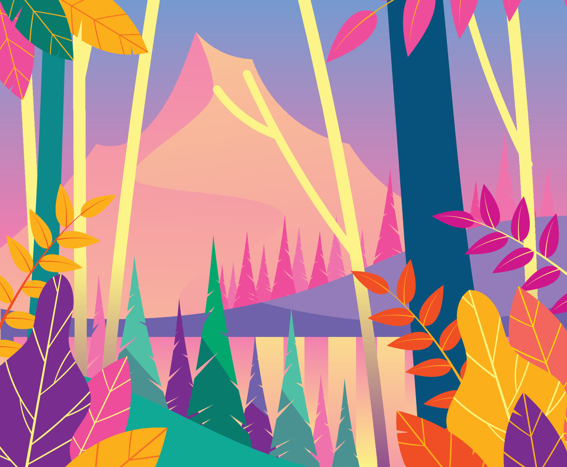 A Lake in the Summer Forest