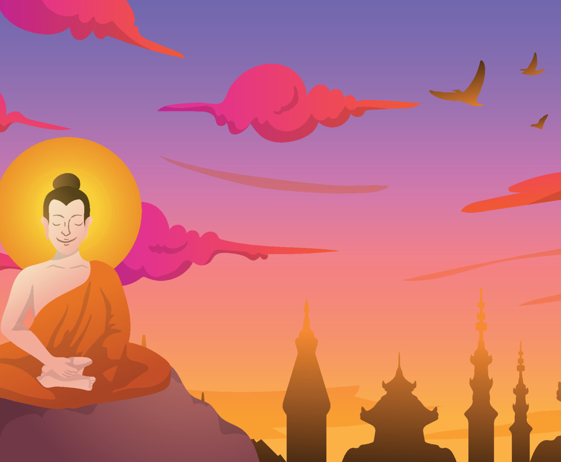 Happy Asanha Bucha Background