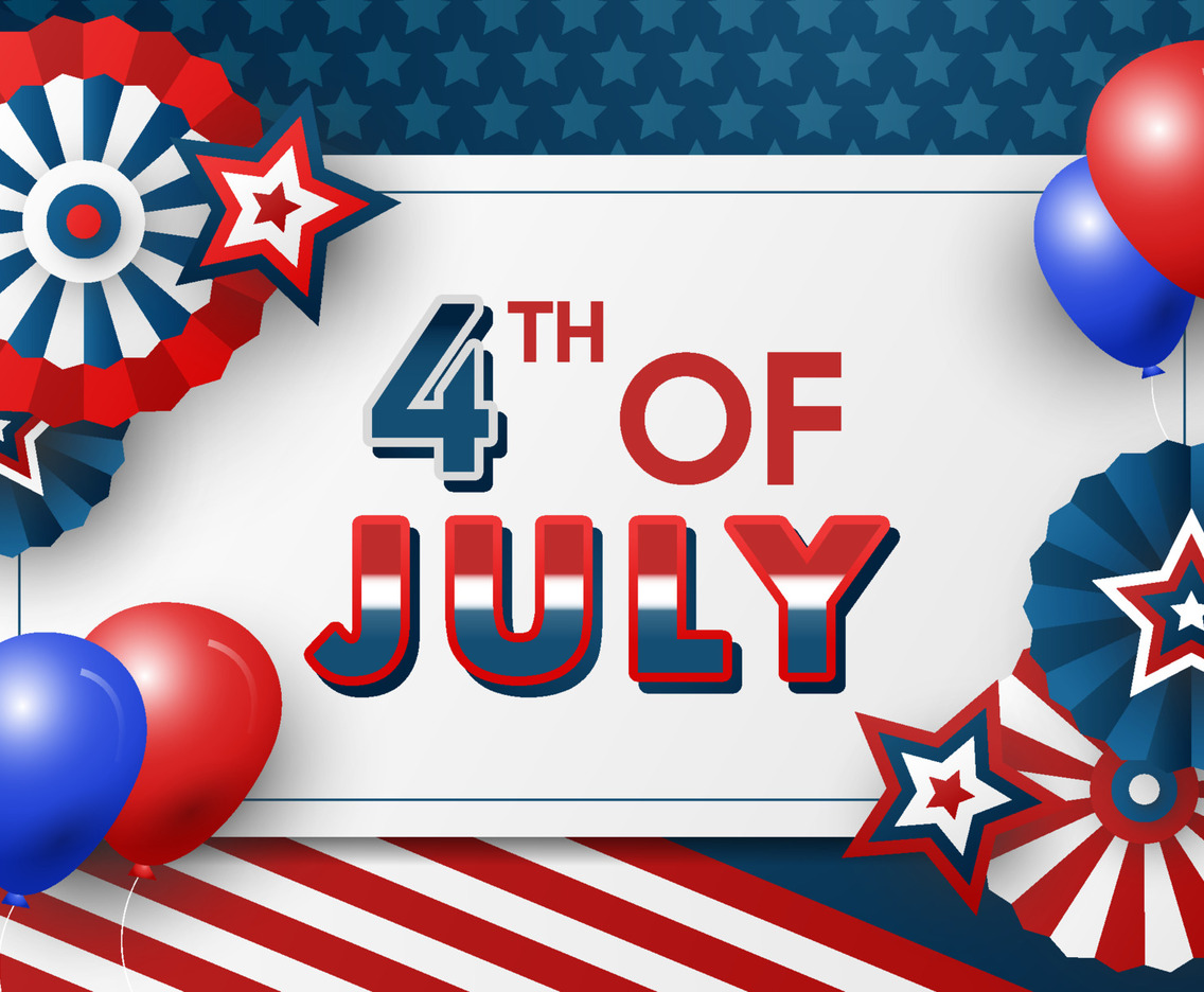 4 July Independence Day Greeting Card Background