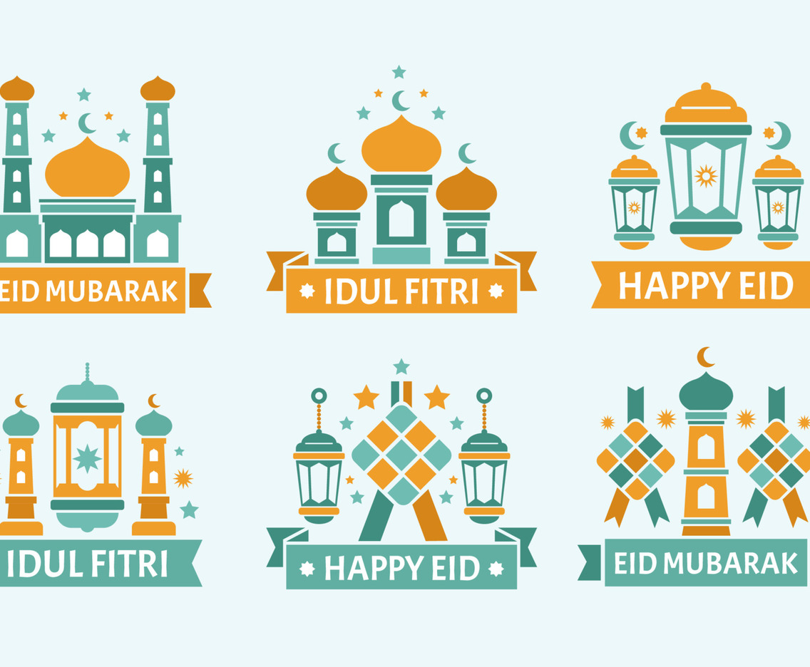Celebration of Idul Fitri Badge Set