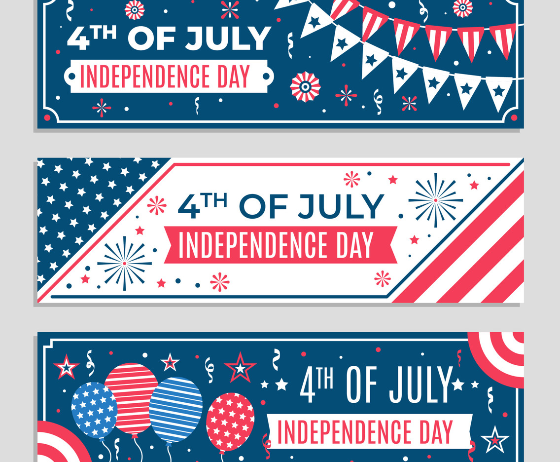 Celebration Independence Day 4th of July Festivity Banner