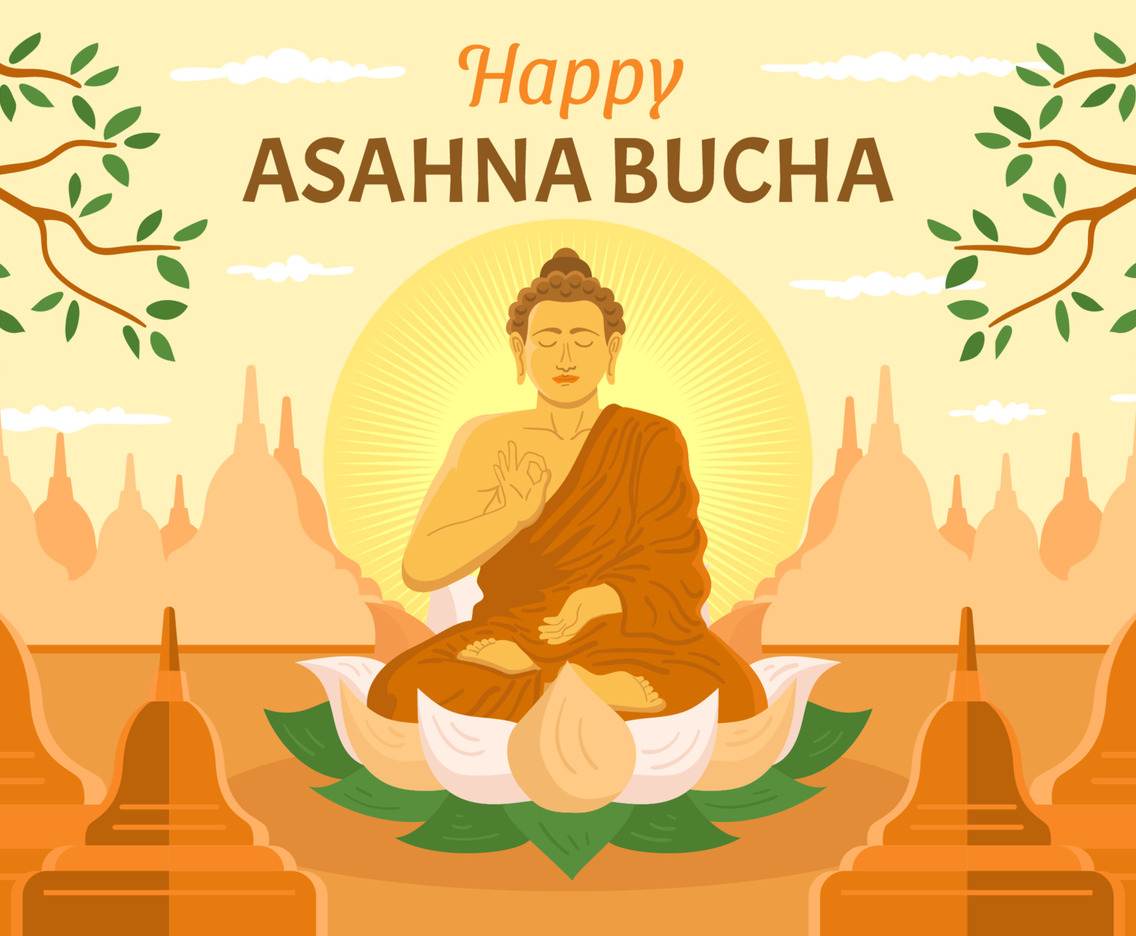 Asahna Bucha Day Background