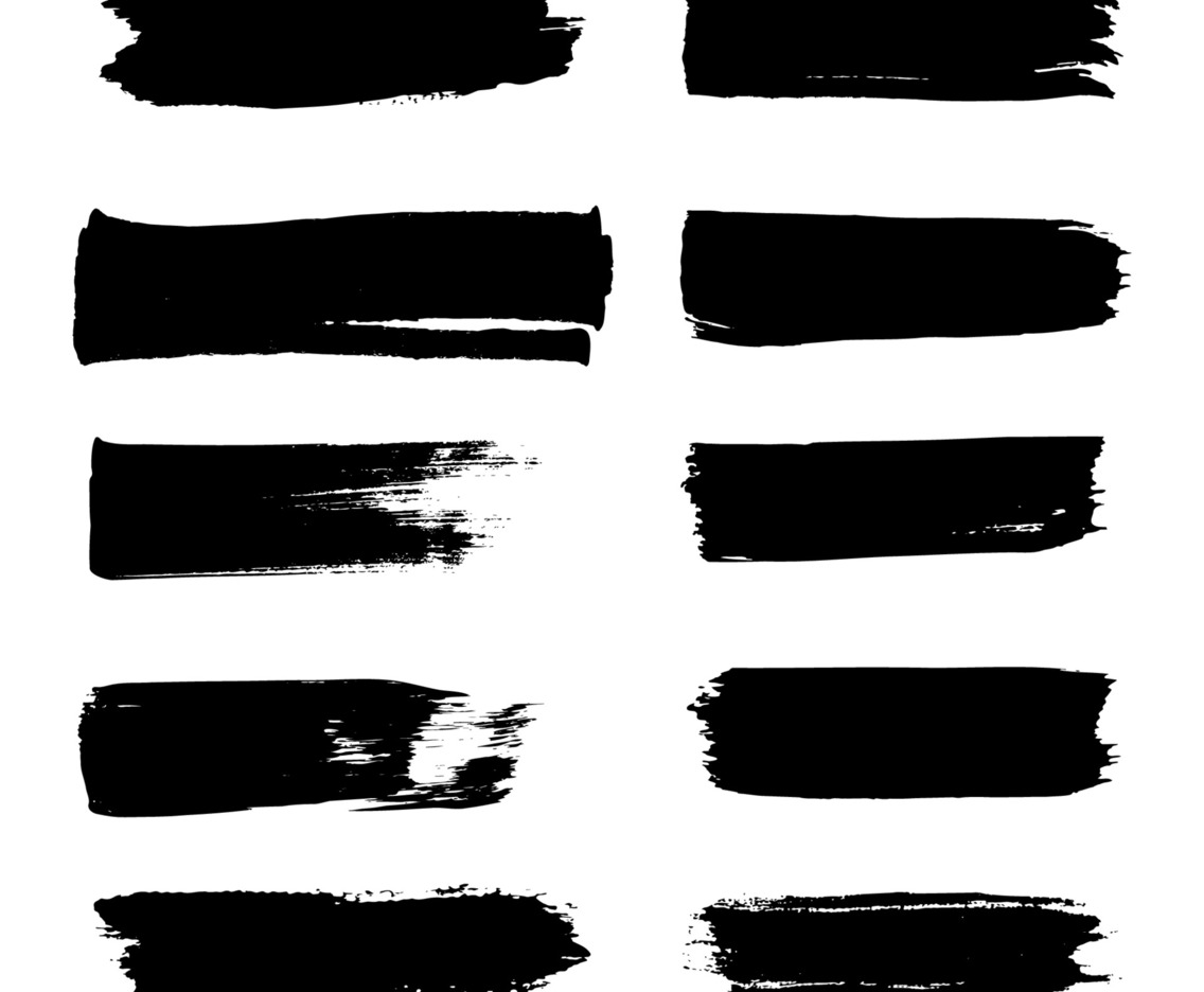 Hand Drawn Paint Oil Brush Strokes