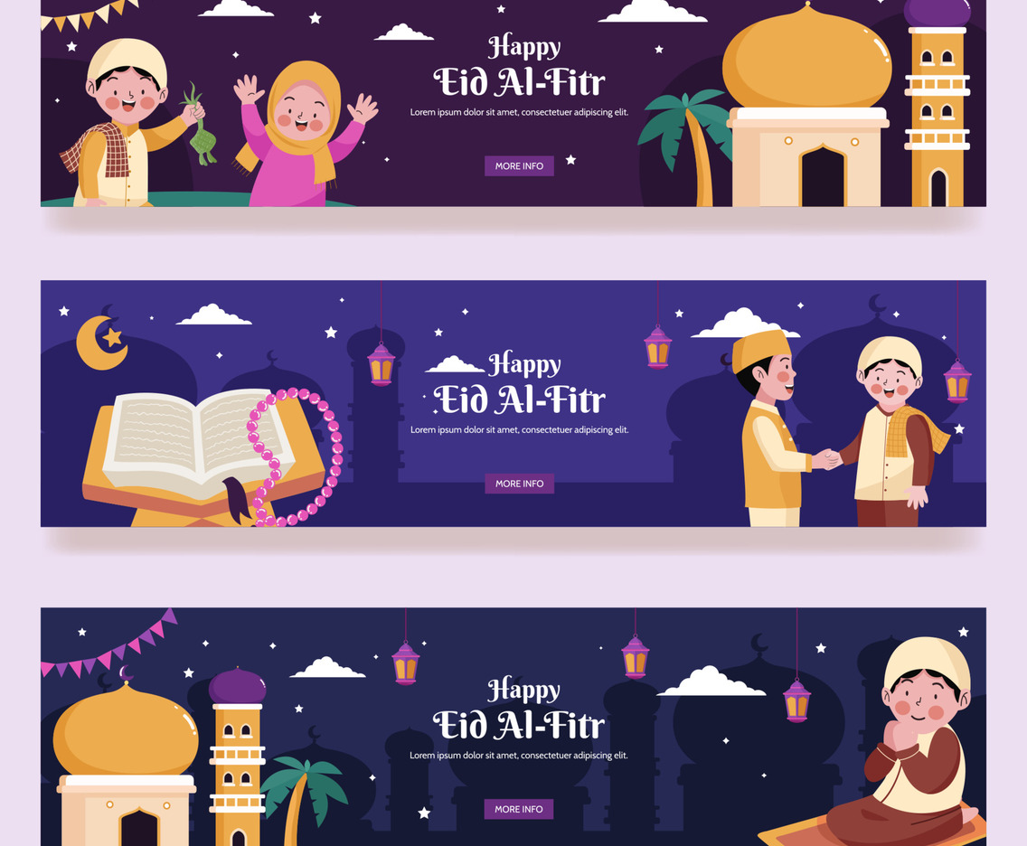 Happy Eid Al-Fitr Banner Collection
