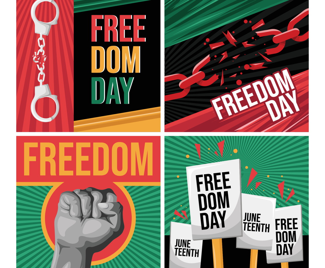 Set of Juneteenth Social Media Post