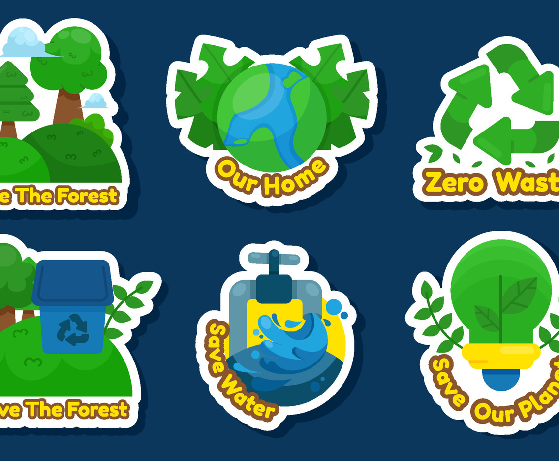 World Environment Sicker Set