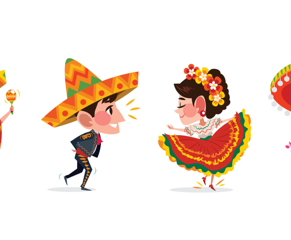 Cinco de Mayo Mexican Characters Set