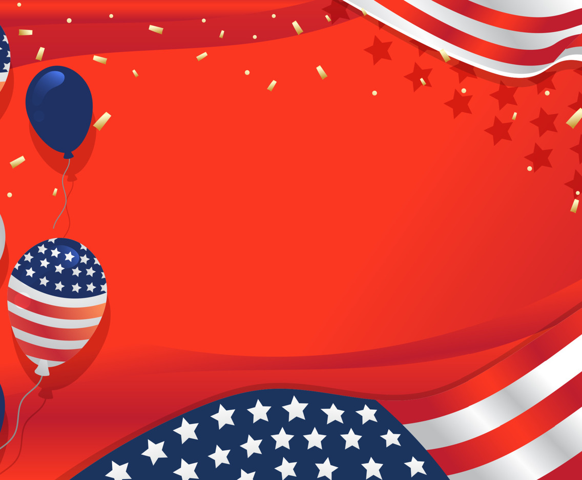 Celebrating USA 4th July Balloon Flag