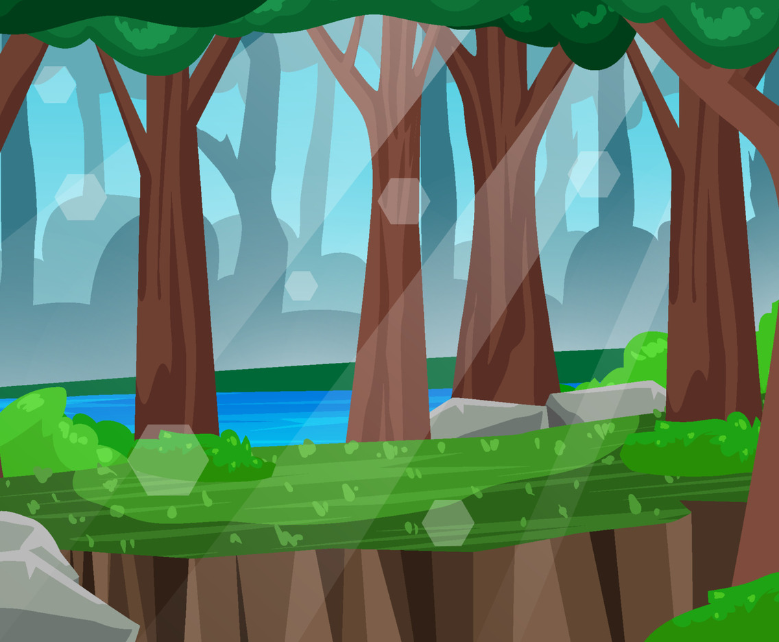 Summer Forest Scenery Background