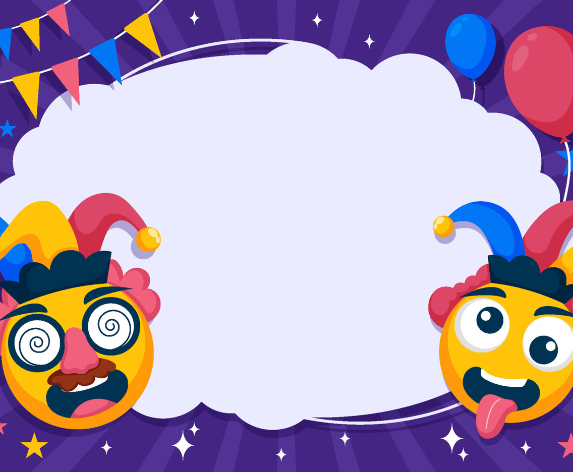 Colorful April Fool's Day Background