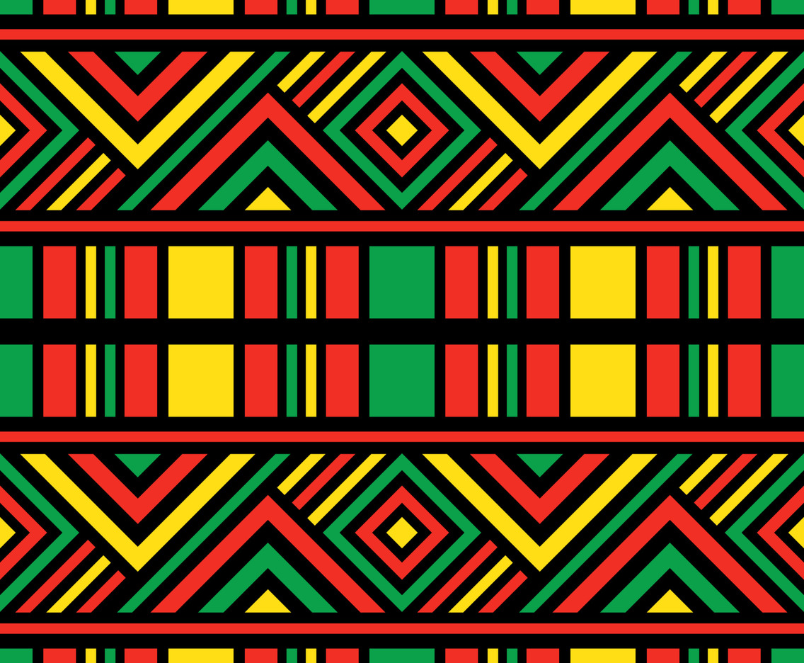 Seamless Pattern Pan African Color