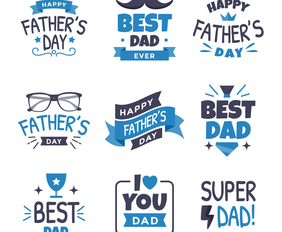 Fathers Day Badge Set