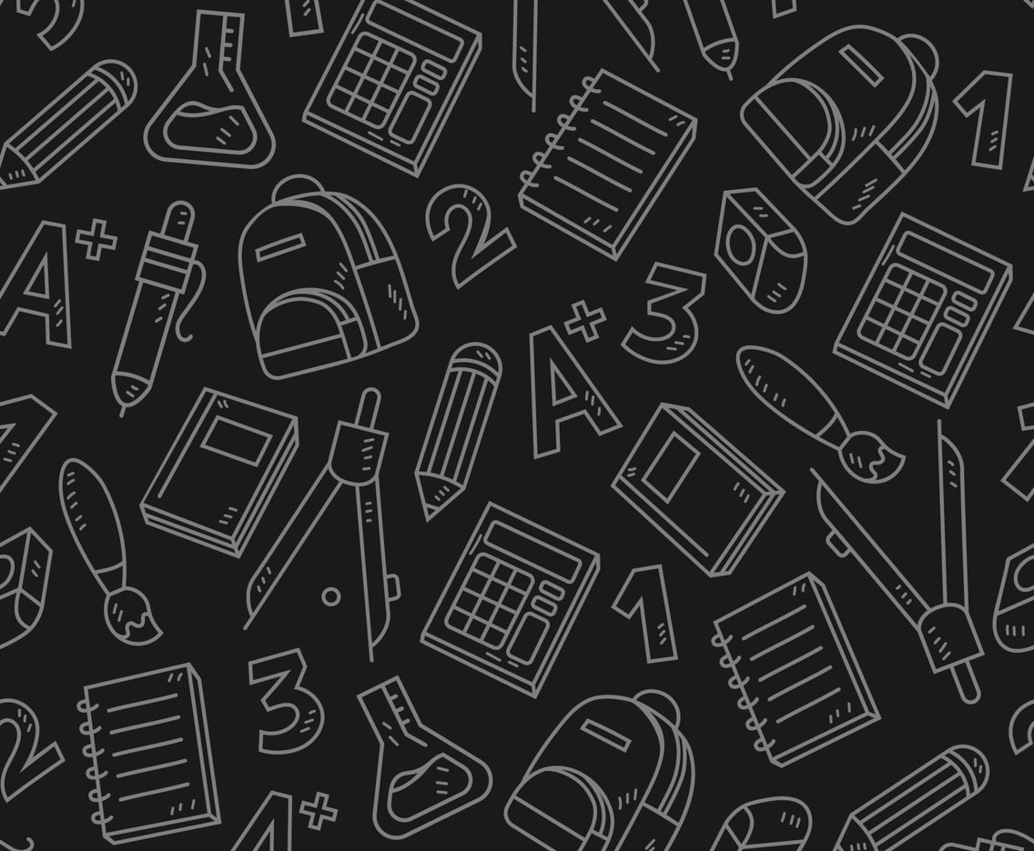 School Supplies Seamless Pattern