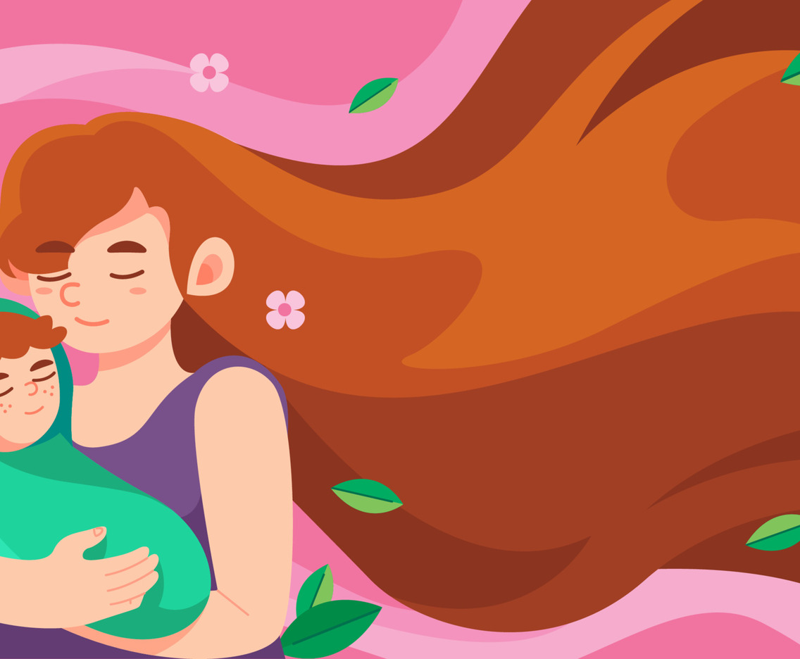 Mom hug baby in Bornday Concept Art