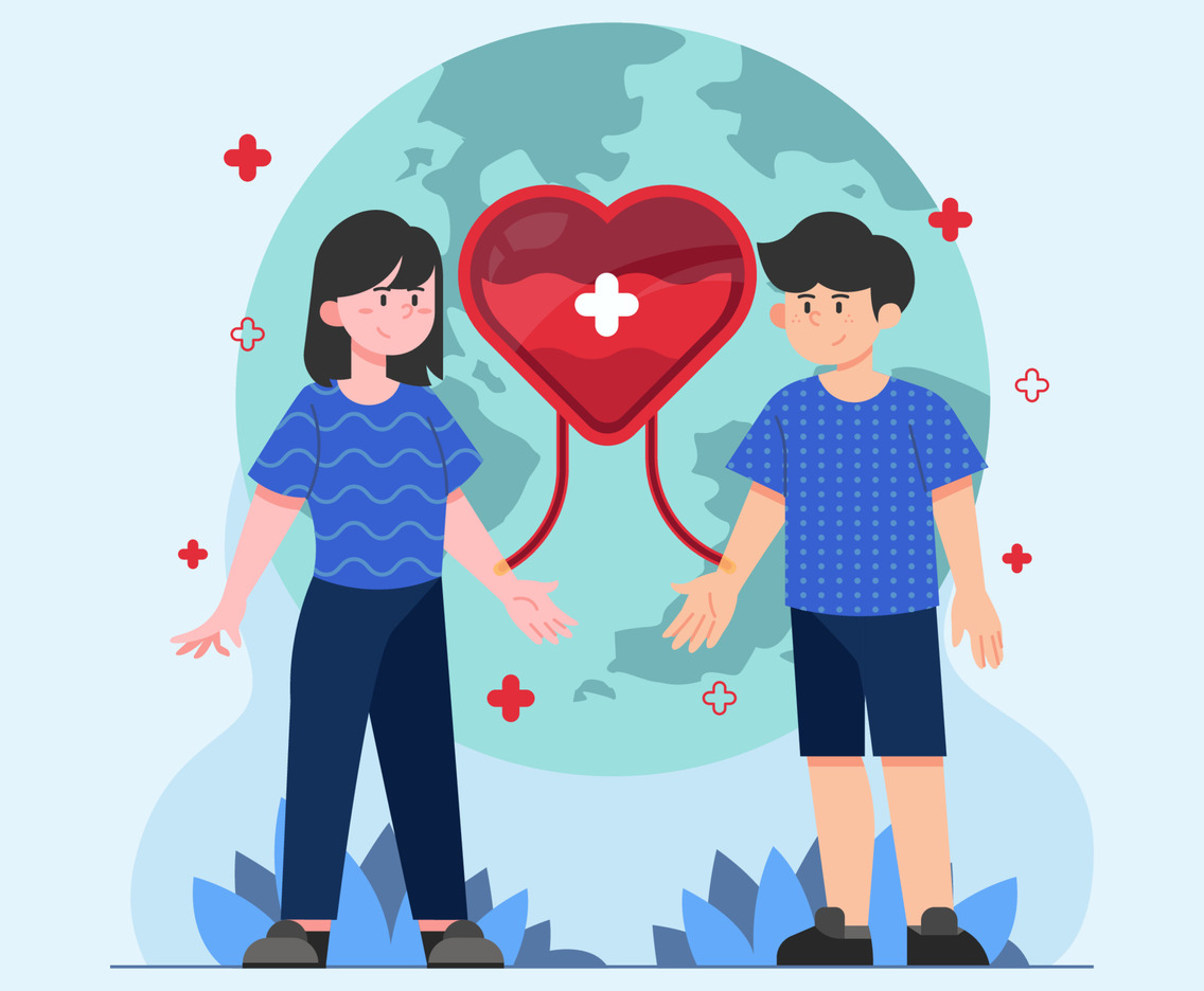 People in Blood Donor Day Event