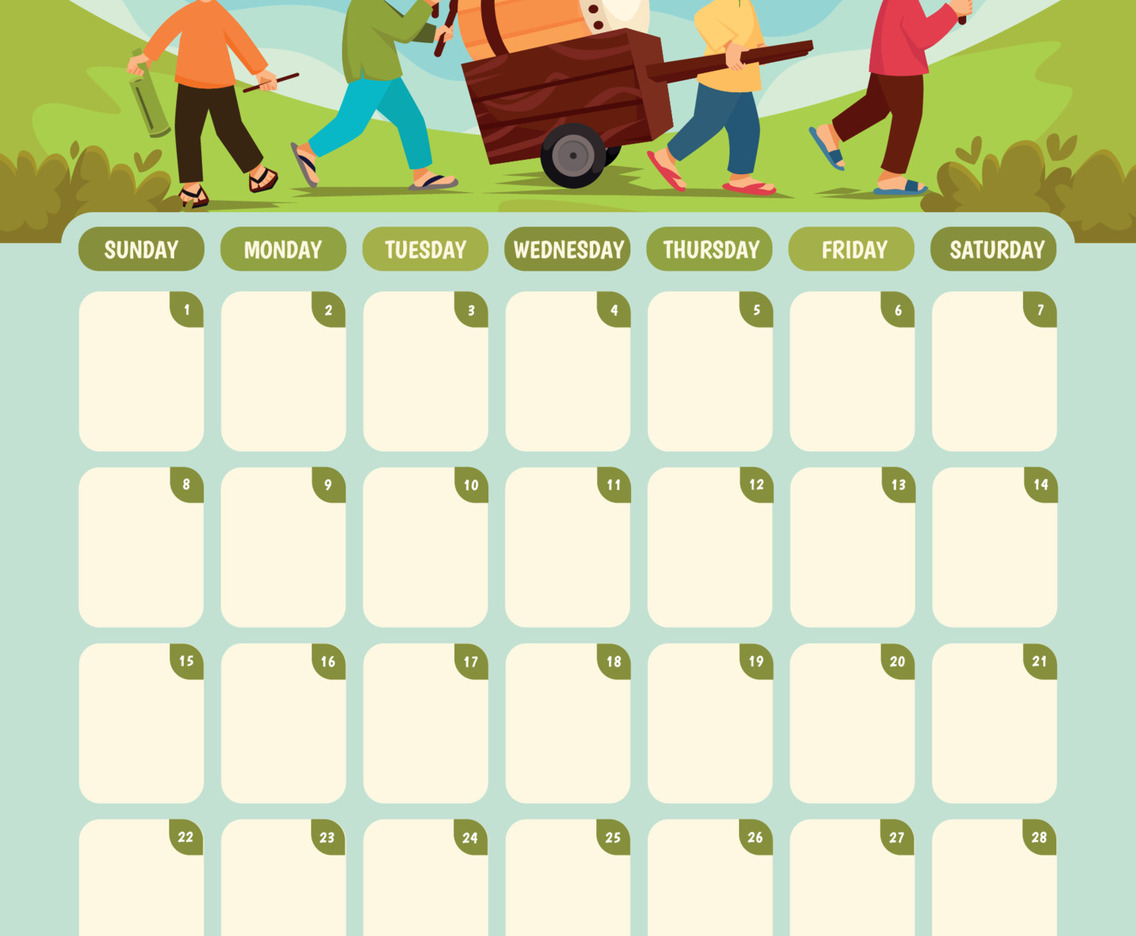 Eid Calender Illustrative Background