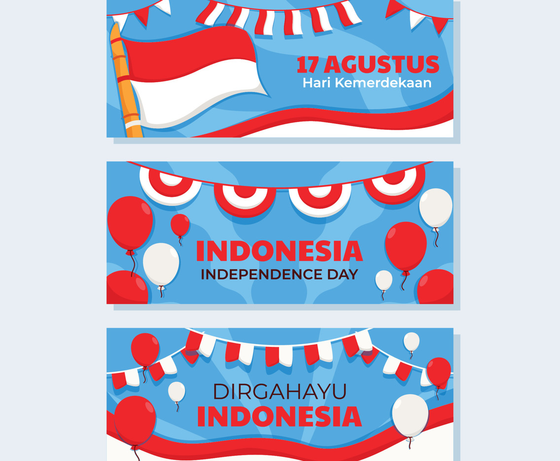 Indonesia Independence Day Banner Festivity