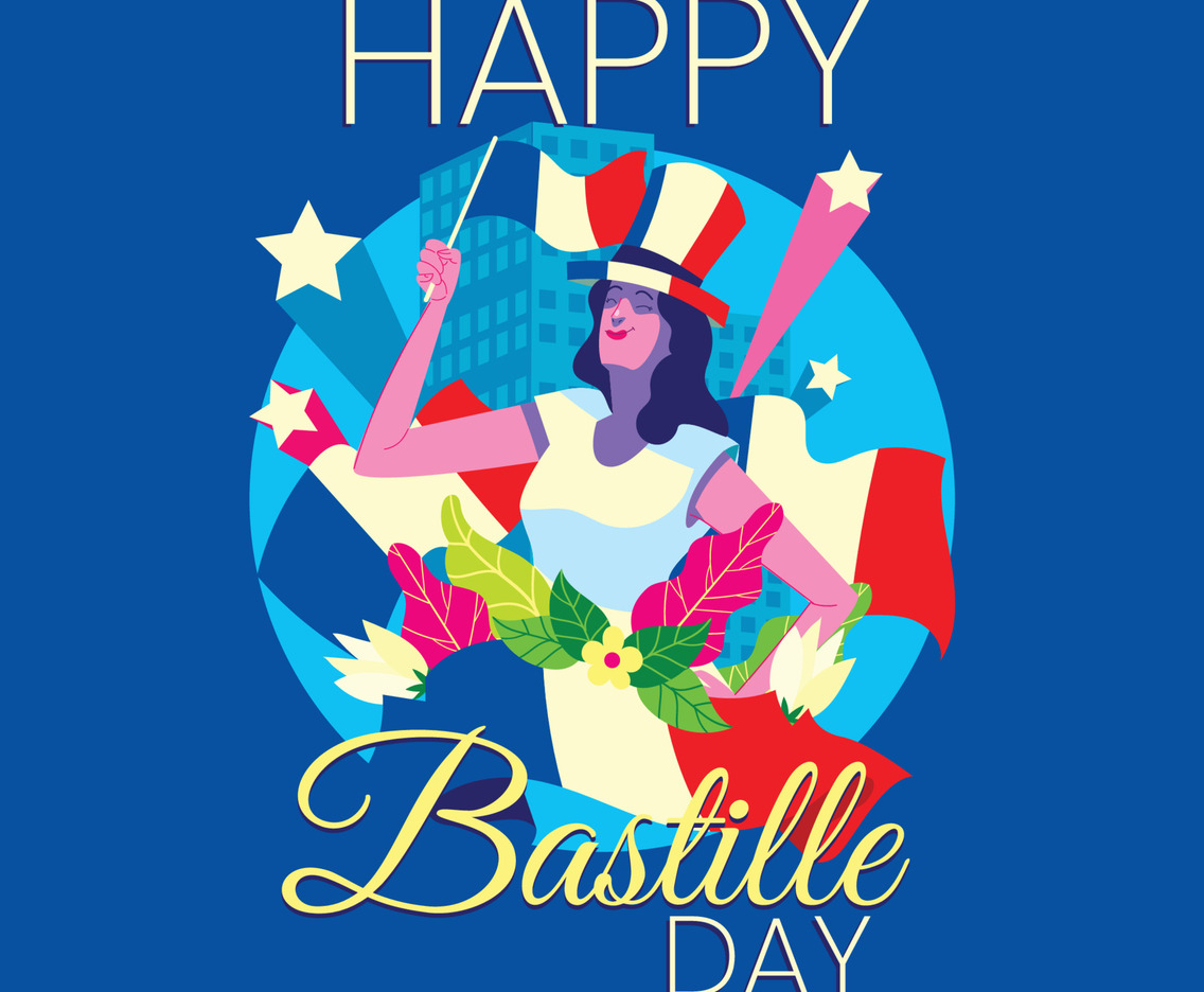 A Woman Celebrating Bastille Day