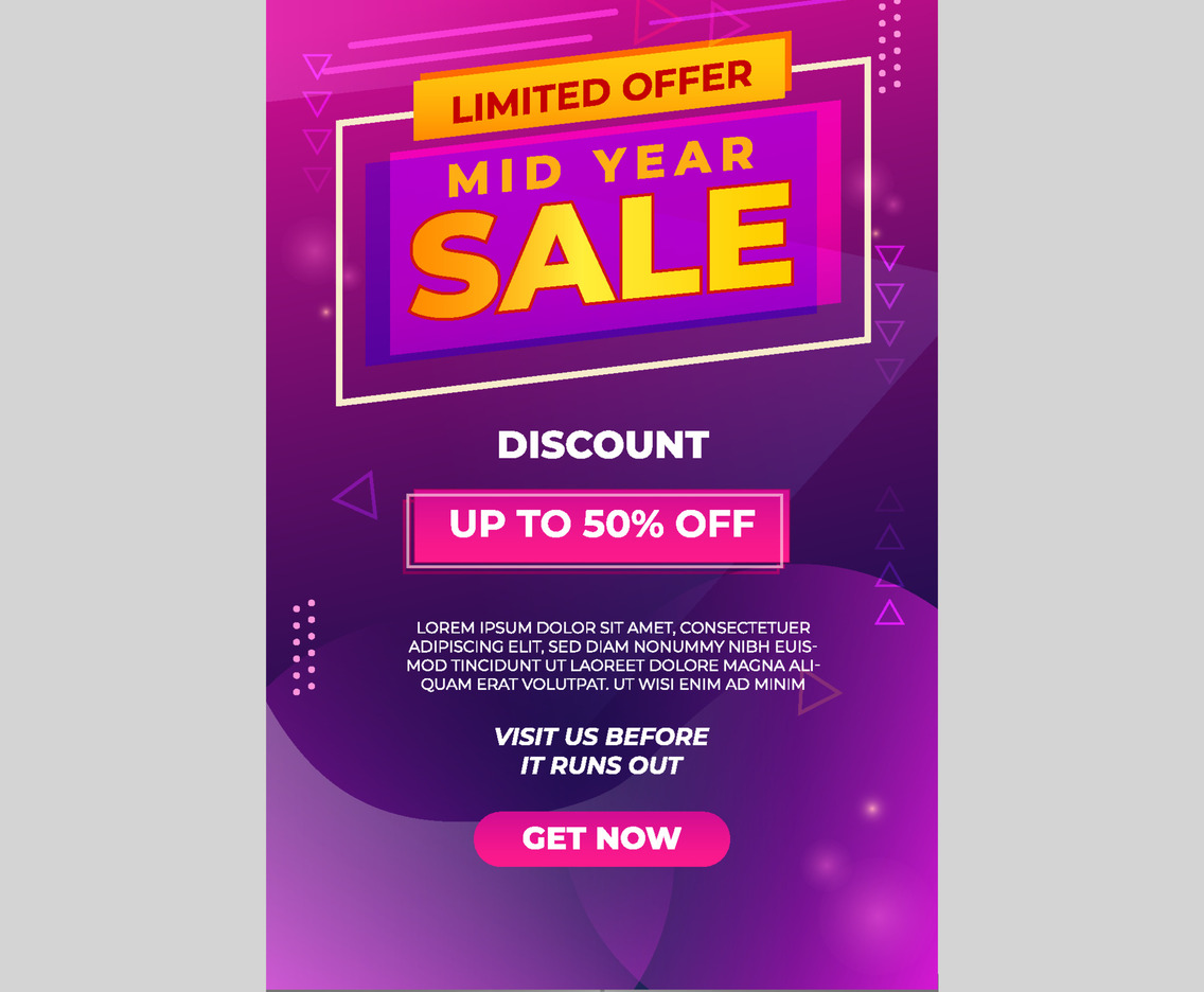 Modern Mid Year Sale Poster