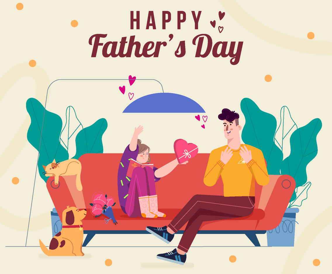 Daughter Gives Gift To Dad On Father's Day