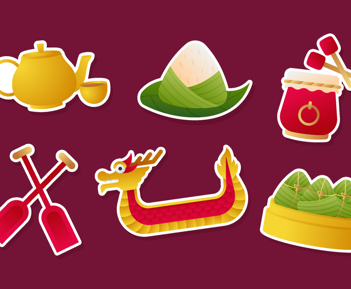 Dragon Boat Festival Sticker Set