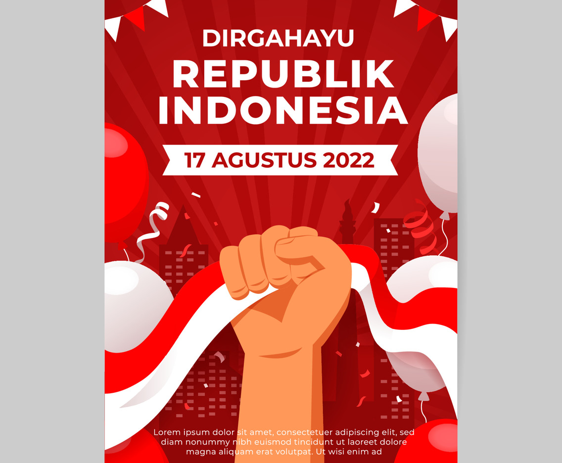 Dirgahayu Republik Indonesia Poster Template