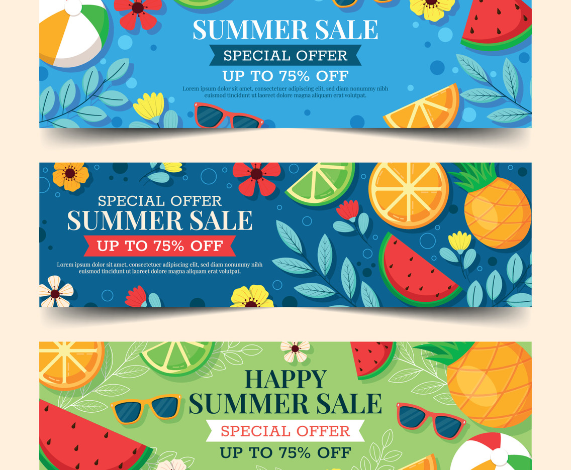 Summer Sale Floral Banner