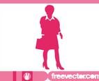 Businesswoman With Briefcase Silhouette