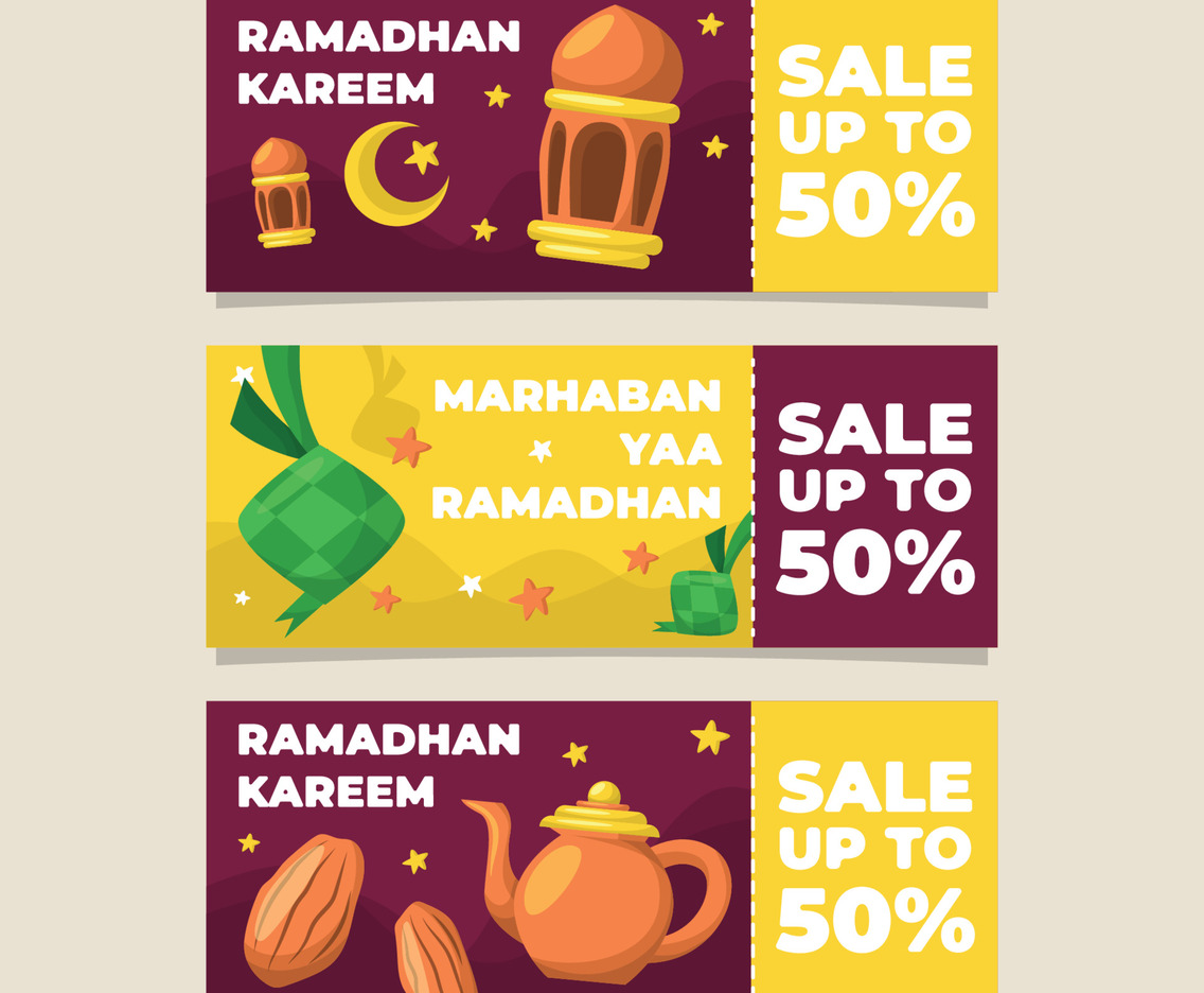 Eid Ramadhan Voucher Sale Discount Set