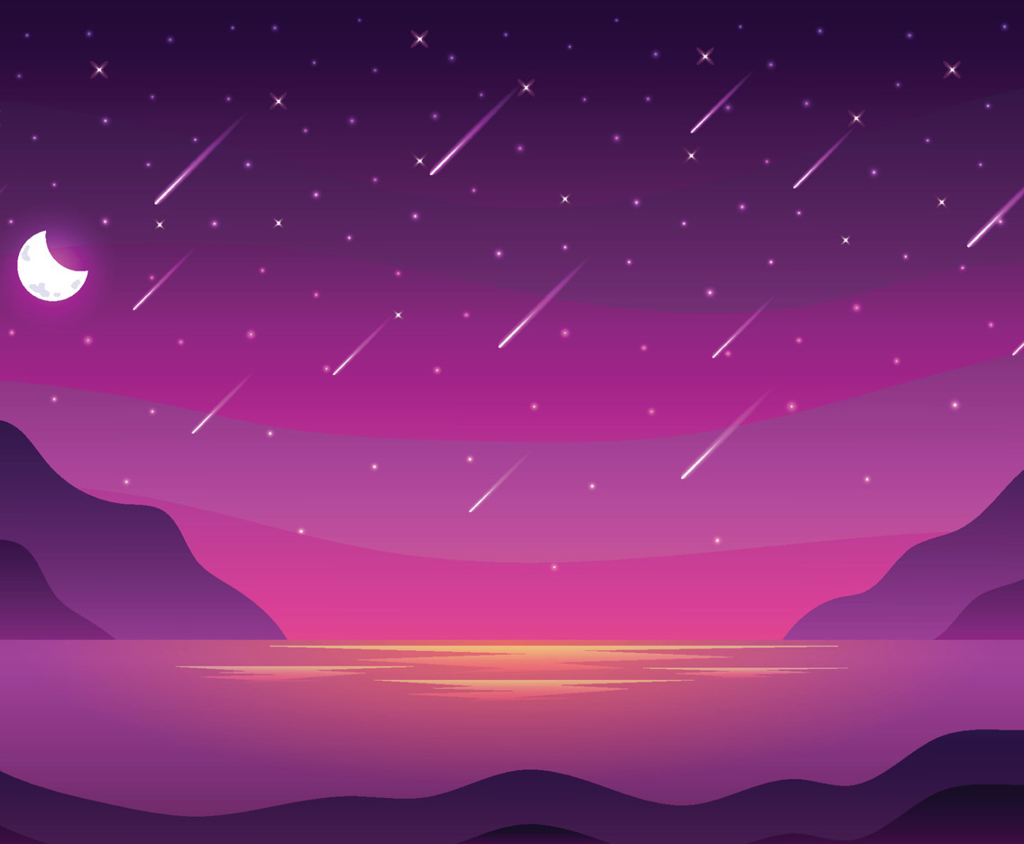 Meteor Rain Scenery Background