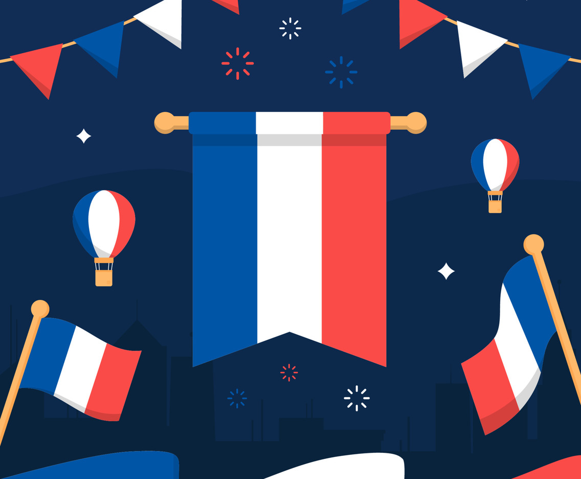 Bastille Day France Celebration Background