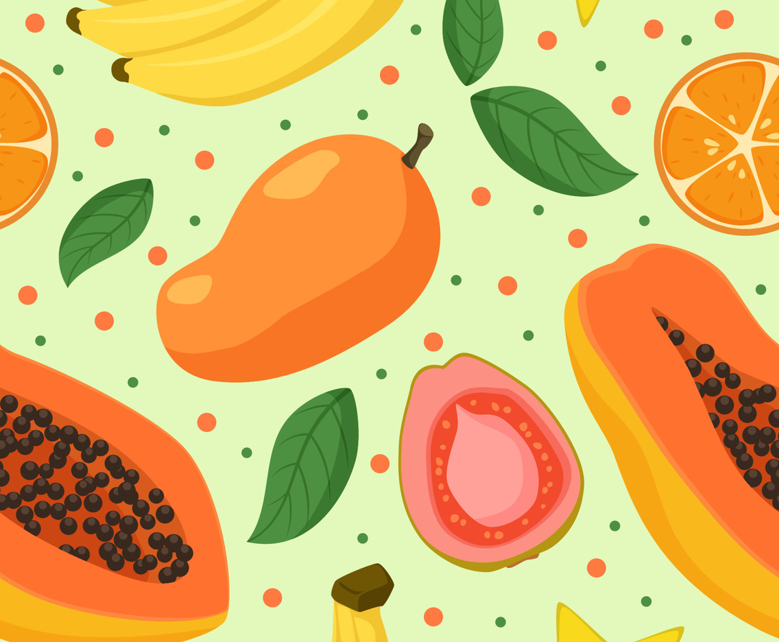 Tropical Fruit Seamless Pattern