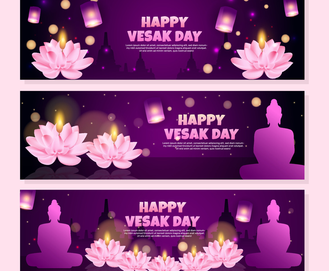 Beautiful Vesak Day Celebration Concept