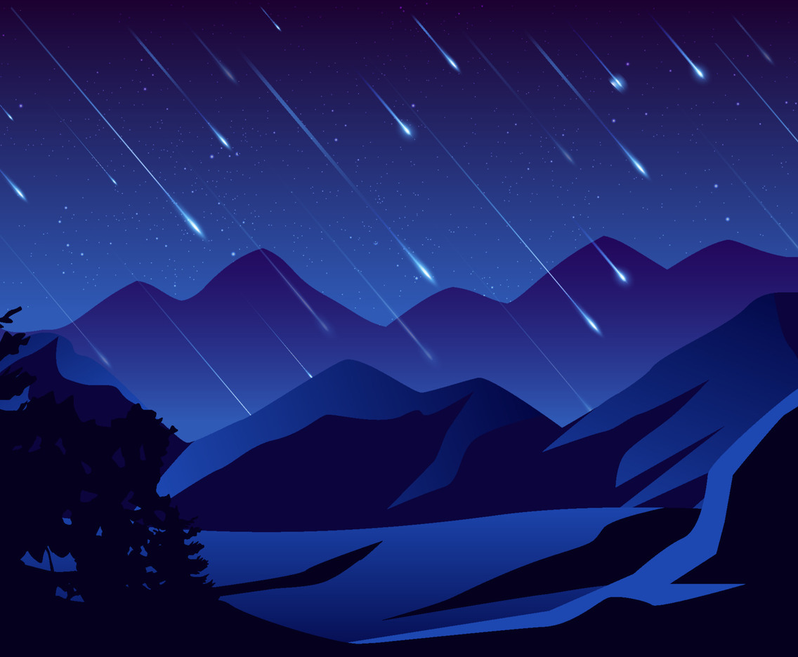 Meteor Shower Background Concept