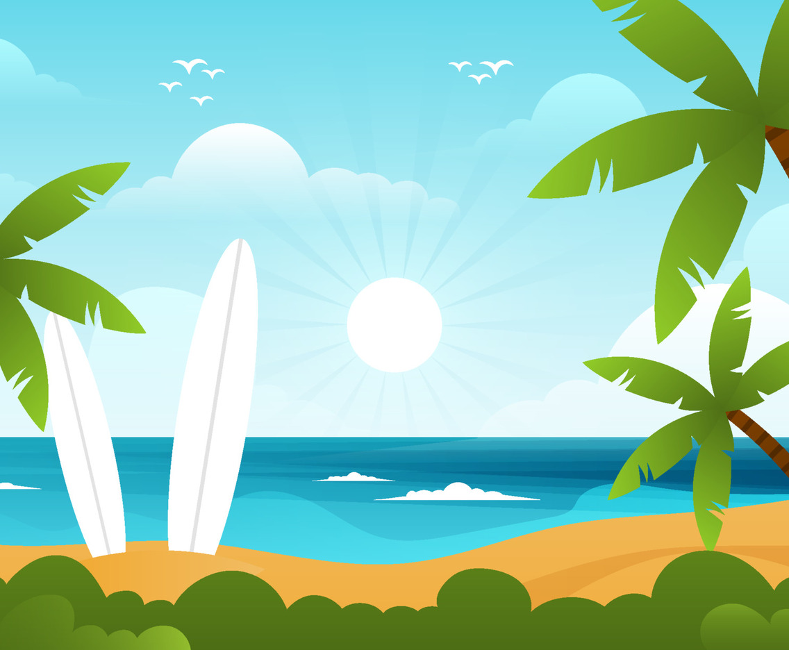 Beach Scenery Background